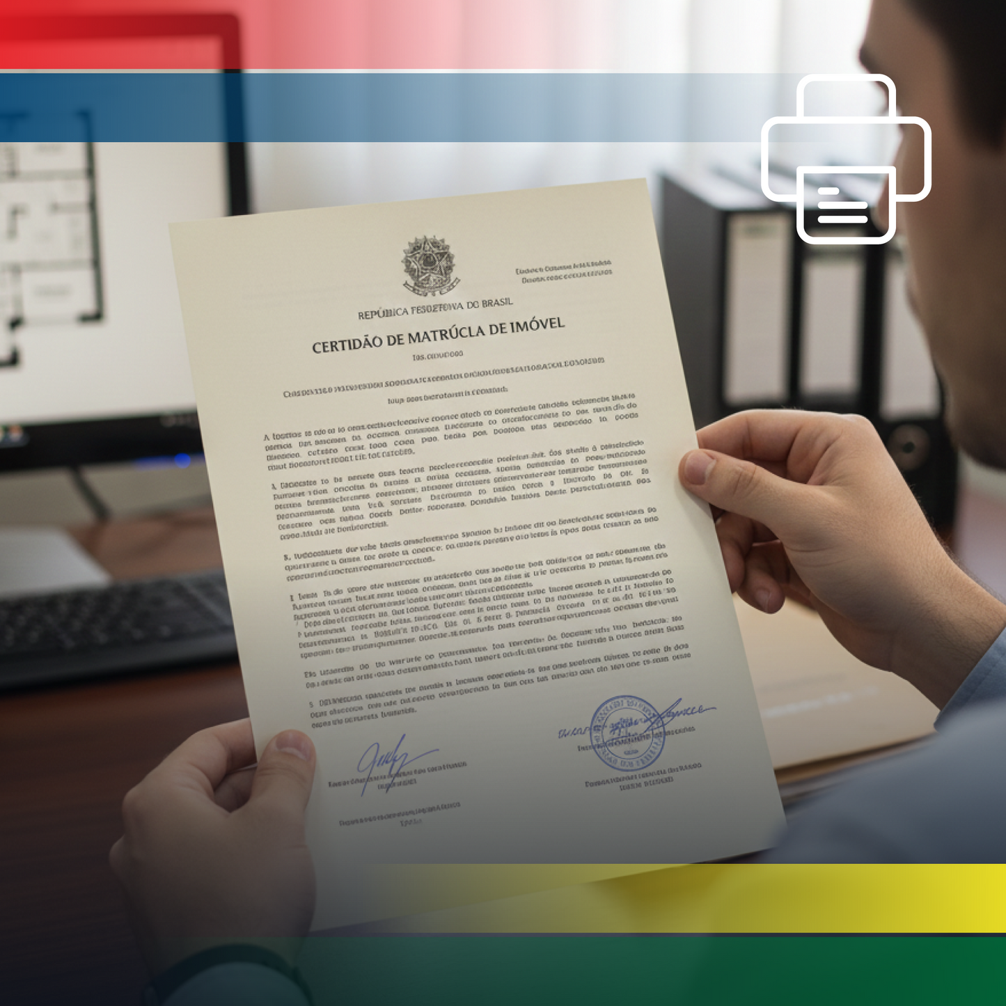 Certidão de Matrícula de Imóvel – Inteiro Teor - física (impressa em papel oficial e enviada pelos Correios)
